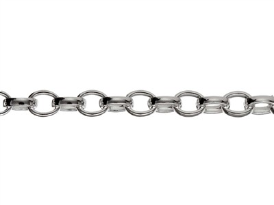 Jaseron-gliederkette 3 Mm, 45 Cm, 925er Silber - Standard Bild - 2