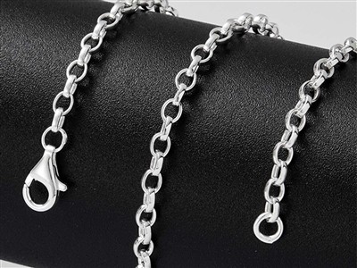 Jaseron-gliederkette 3 Mm, 45 Cm, 925er Silber - Standard Bild - 4