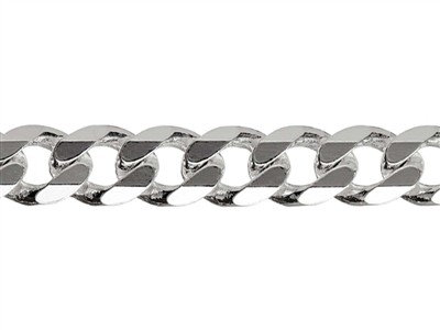 Diamantierte Panzerkette 5,5 Mm, 45cm, Silber 925 - Standard Bild - 2