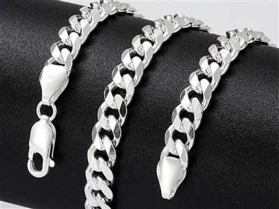 Diamantierte Gourmetkette 6,6 Mm, 45 Cm, Silber 925 - Standard Bild - 4