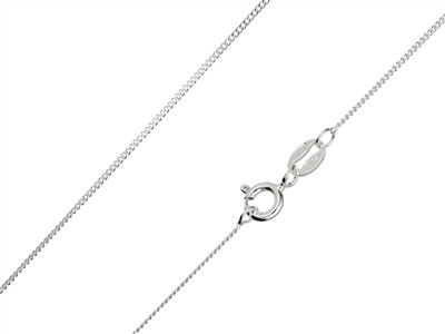 Gourmetkette Diamantierte 1mm, 50-55 Cm, Silber 925 Ohne Punzierung - Standard Bild - 1