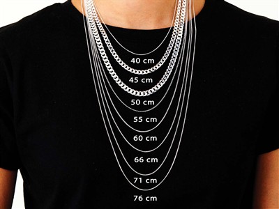 Gourmetkette Diamantierte 1mm, 50-55 Cm, Silber 925 Ohne Punzierung - Standard Bild - 6