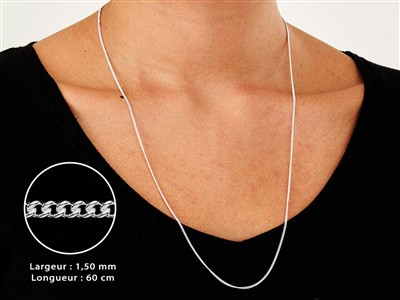 Gourmetkette 1,5 Mm, 60 Cm, Silber 925 - Standard Bild - 3