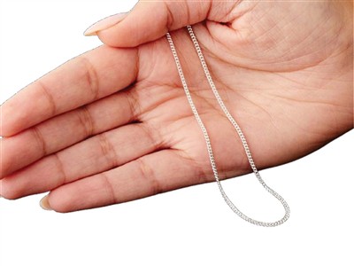 Gourmette-maschenkette 1,7 Mm, 50 Cm, Silber 925 - Standard Bild - 5