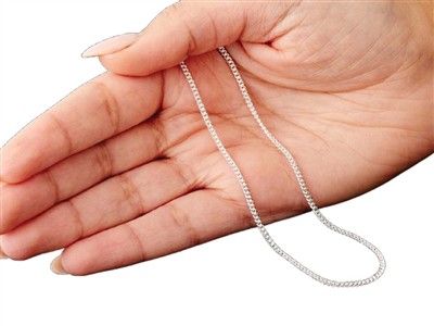 Gourmette-kette 1,8 Mm, 60 Cm, Silber 925 - Standard Bild - 5