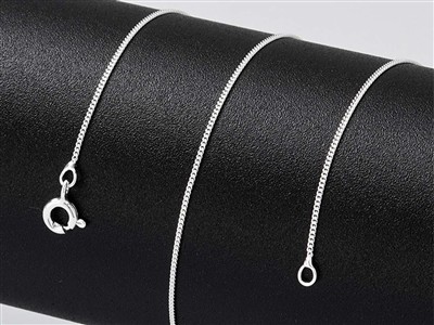 Diamantierte Panzerkette 0,9 Mm, 66cm, Silber 925 - Standard Bild - 4