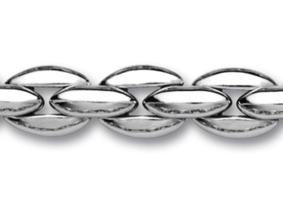 Armband Ohrmuscheln 8 Mm, 20,5 Cm, Silber 925 Rh - Standard Bild - 2