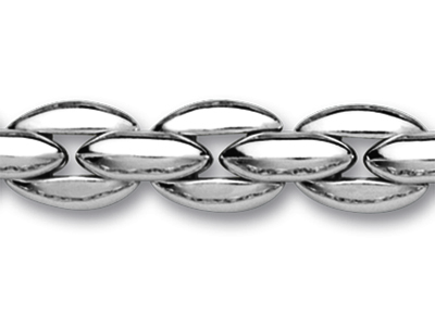 Armband Schalen 8 Mm, 20,5 Cm, Silber 925 Rh - Standard Bild - 2