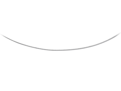 Halskette Kabel 1mm, 42 Cm, 925er Silber, Rhodiniert
