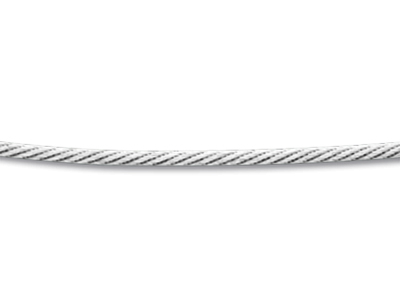Seilkette 0,80 Mm, 42 Cm, 925er Silber, Rhodiniert - Standard Bild - 2