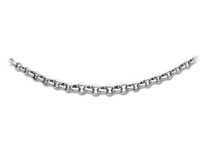 Halskette Aus Jaseron-mesh, 10 MM Fall, 45 Cm, Silber 925 Rh - Standard Bild - 1