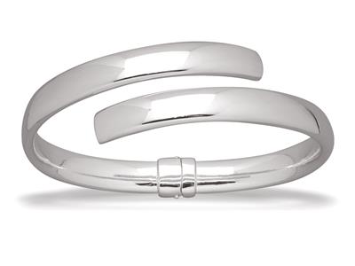 Ring Von Angesicht Zu Angesicht 9 Mm, 65 X 50 Mm, 925er Silber, Rhodiniert - Standard Bild - 1
