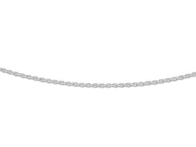 Kette Aus Forçat-maschen Rund 1,7 Mm, 42-45 Cm, 925er Silber, Rhodiniert