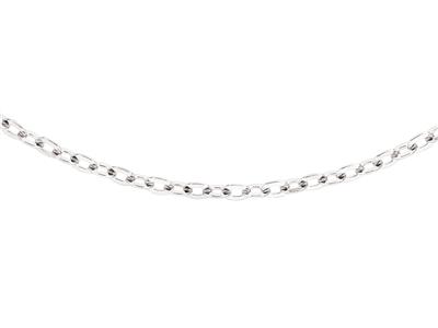 Forçat-kette Klar 5 Mm, 50 Cm, 925er Silber, Rhodiniert