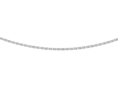 Kette Aus Forçat-maschen Mit Diamantbeschichtung 1,5 Mm, 42-45 Cm, 925er Silber, Rhodiniert