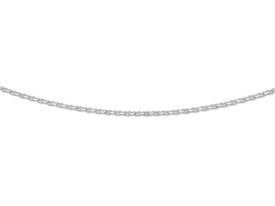 Kette Aus Forat-maschen Mit Diamantbeschichtung 2,2 Mm, 50 Cm, Silber925, Rhodiniert