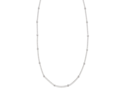 Halskette Tennis Zirkoniumoxide, 90 Cm, Silber 925 Rhodiniert
