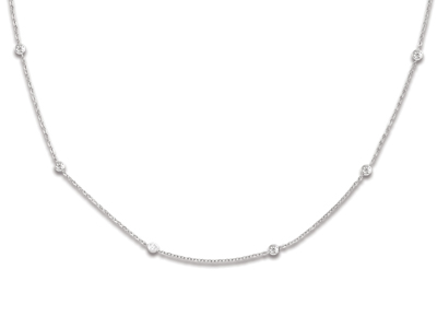 Halskette Tennis Zirkoniumoxide, 90 Cm, Silber 925 Rhodiniert - Standard Bild - 2