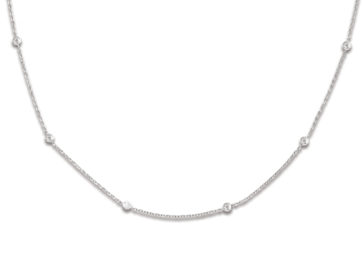Halskette Tennis Zirkoniumoxide, 90 Cm, Silber 925 Rhodiniert - Standard Bild - 2