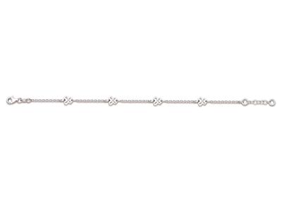 Armband Mit Schmetterlingsmotiven 6 Mm, 16-18 Cm, 925er Silber, Rhodiniert - Standard Bild - 1