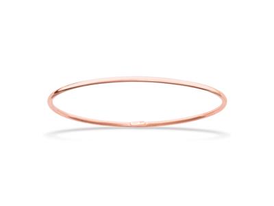 Armband Jonc Esclave Hohlrohr 2 Mm, 62 Mm, 925er Silber Rhodiniert Roséfarben Beschichtet - Standard Bild - 1