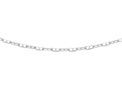 Collier Forçat Marine Mesh Verlängert 4 Mm, 50 Cm, 925er Silber, Rhodiniert