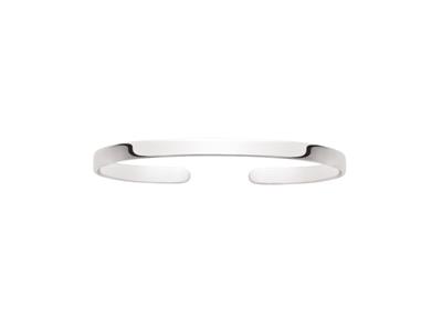 Armband Jonc Ruban Ouvert, 55 X 50 Mm, 925er Silber, Rhodiniert - Standard Bild - 1