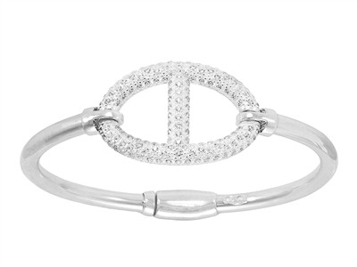 Brac Jonc Maille Marine Oxydes De Z. Gm Ag 925 Clq - Standard Bild - 1