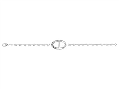 Brac Maille Marine Lisse Ag 925 16/19cm Msq - Standard Bild - 2
