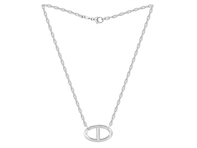 Coll Maille Marine Lisse Ag 925 42,5cm Msq - Standard Bild - 2