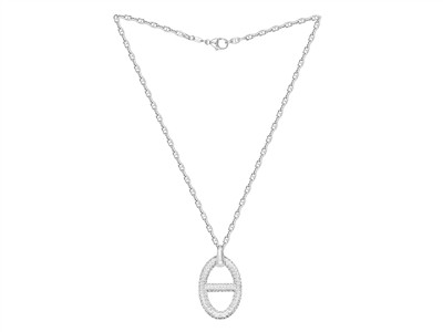 Coll Maille Marine Oxydes De Z. Ag 925 51cm Msq - Standard Bild - 2
