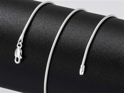 Schlangen-gliederkette Rund 1,2 Mm,71 Cm, 925er Silber - Standard Bild - 5