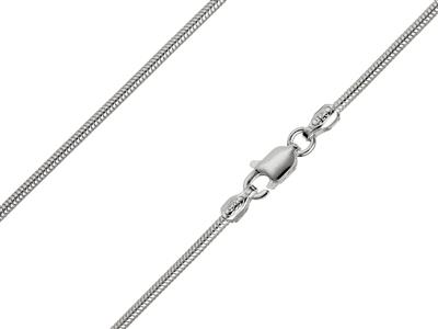 Schlangenkette Aus Sterlingsilber, Rund, 1,4mm, 45cm