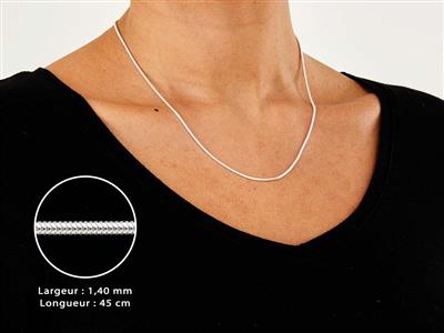 Schlangenkette Rund 1,4 Mm, 45 Cm, Silber 925 - Standard Bild - 3