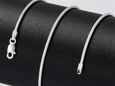Schlangenkette Rund 1,4 Mm, 45 Cm, Silber 925 - Standard Bild - 4