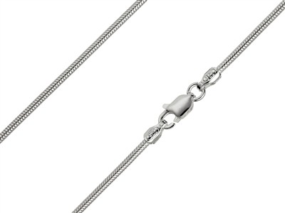 Schlangen-gliederkette Rund 1,4 Mm,55 Cm, Silber 925 - Standard Bild - 1