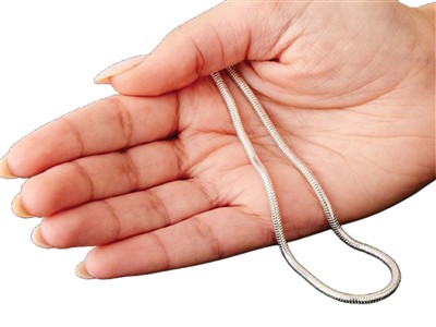 Schlangenkette Rund 3 Mm, 45 Cm, Silber 925 - Standard Bild - 5