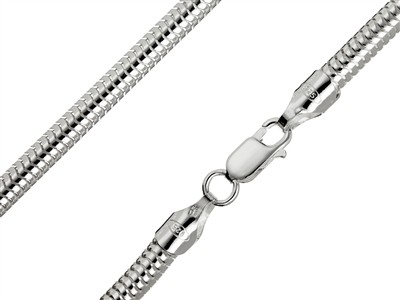 Schlangenkette Rund 5 Mm, 40 Cm, Silber 925 - Standard Bild - 1