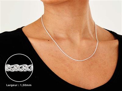 Palmkernkette 1,5 Mm, 45 Cm, Silber925 - Standard Bild - 3