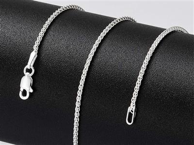 Palmkernkette 1,5 Mm, 45 Cm, Silber925 - Standard Bild - 5