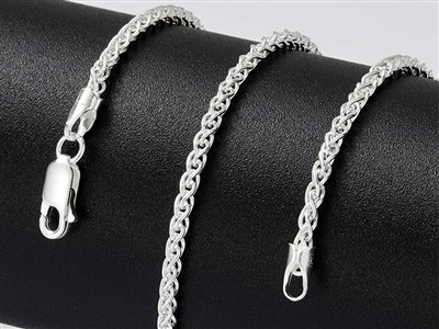 Palmkernkette 1,5 Mm, 50 Cm, Silber925 - Standard Bild - 5