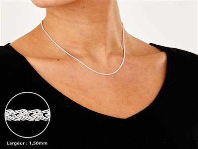 Palmgliederkette 1,5 Mm, 55 Cm, Silber 925 - Standard Bild - 3