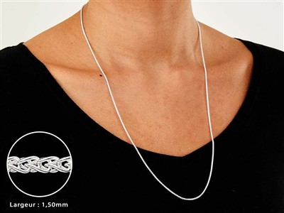 Palmgliederkette 1,5 Mm, 60 Cm, Silber 925 - Standard Bild - 3