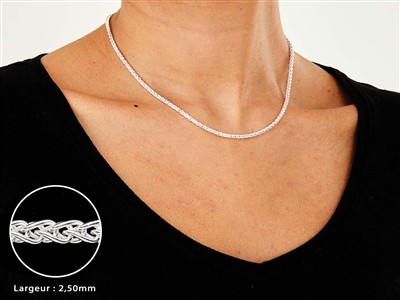 Palmgliederkette 2,5 Mm, 40 Cm, Silber 925 - Standard Bild - 3