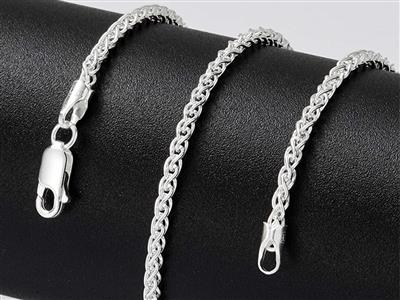 Palmgliederkette 2,5 Mm, 55 Cm, Sterlingsilber 925 - Standard Bild - 5