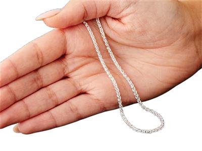Palmgliederkette 2,5 Mm, 55 Cm, Sterlingsilber 925 - Standard Bild - 6