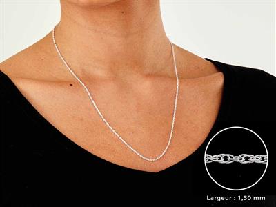 Kette Seil 1,50 Mm, 45 Cm, Silber925 - Standard Bild - 3