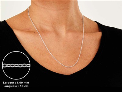 Ankerkette 1,6 Mm, 50 Cm, Silber 925 - Standard Bild - 3