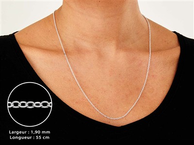 For\at-glied Kette 1,9 Mm, 55 Cm, Silber 925 - Standard Bild - 3