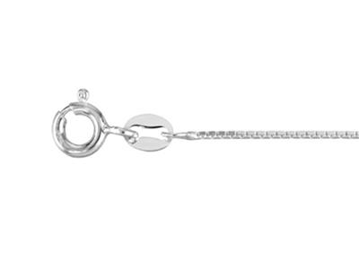 Venezianische Maschenkette Diamantiertem Spiegel 0,7 Mm, 45 Cm, 925er Silber - Standard Bild - 1
